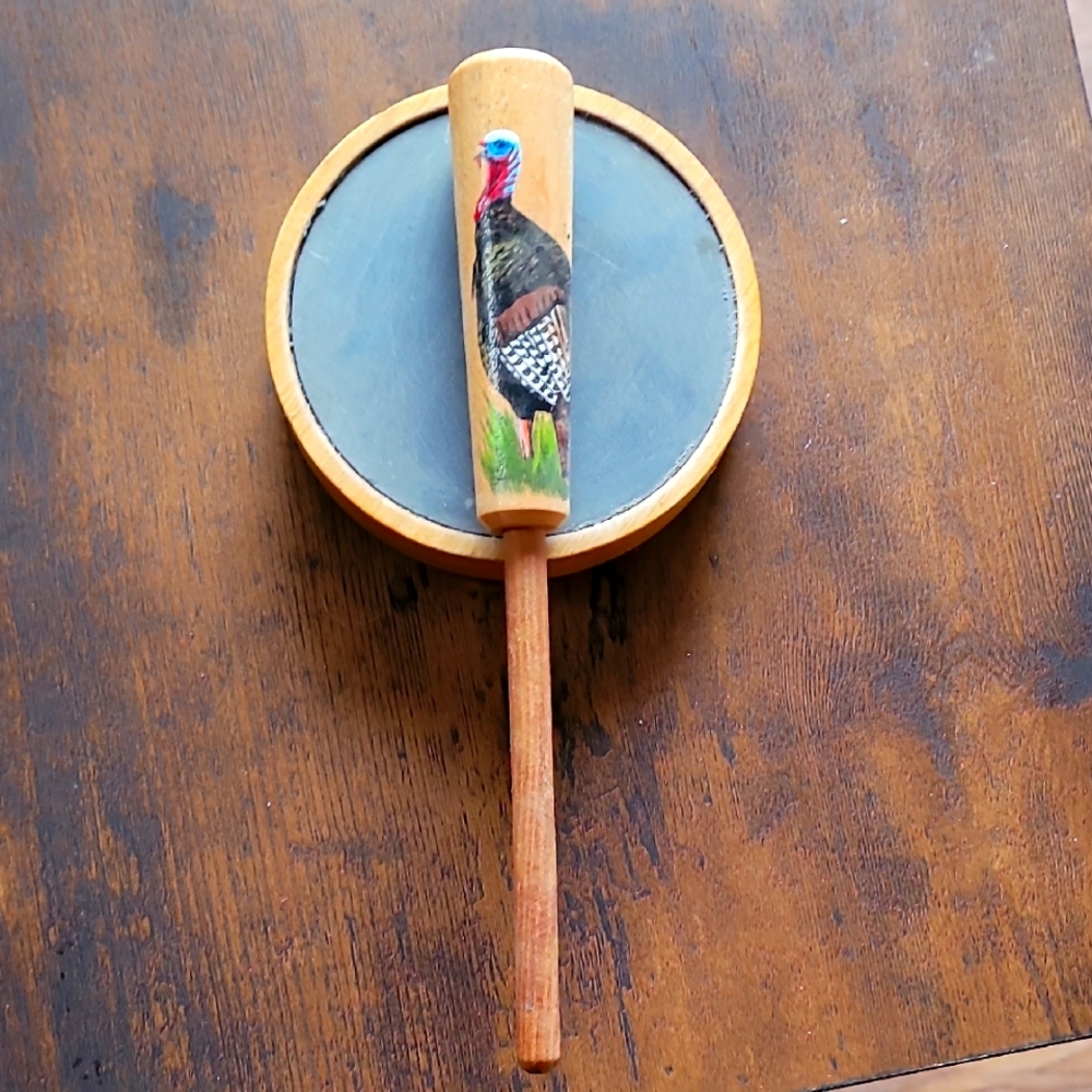 Handcrafted Turkey Call with Painted Design